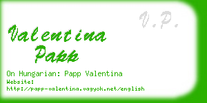 valentina papp business card